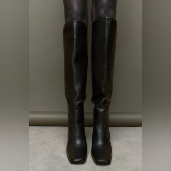 Zara heeled boots leather black - Picture 6 of 8